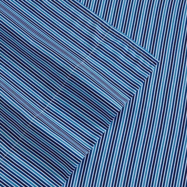 Alden Stripe Blue Twin XL Sheet Set