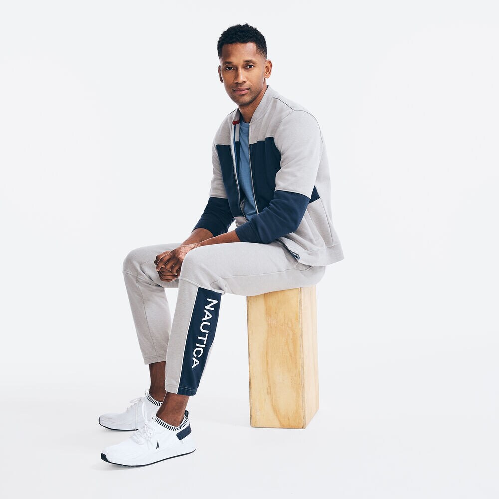 BONDED FLEECE JOGGER,Grey Heather,large