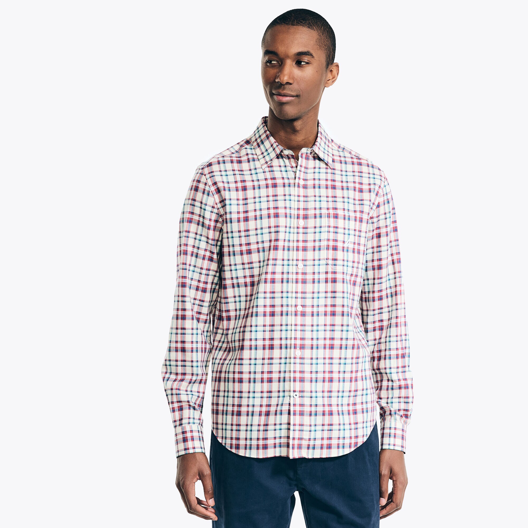 Plaid Shirt,Oyster Bay Heather,large