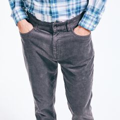 STRAIGHT FIT CORDUROY PANT,Pewter Grey,large