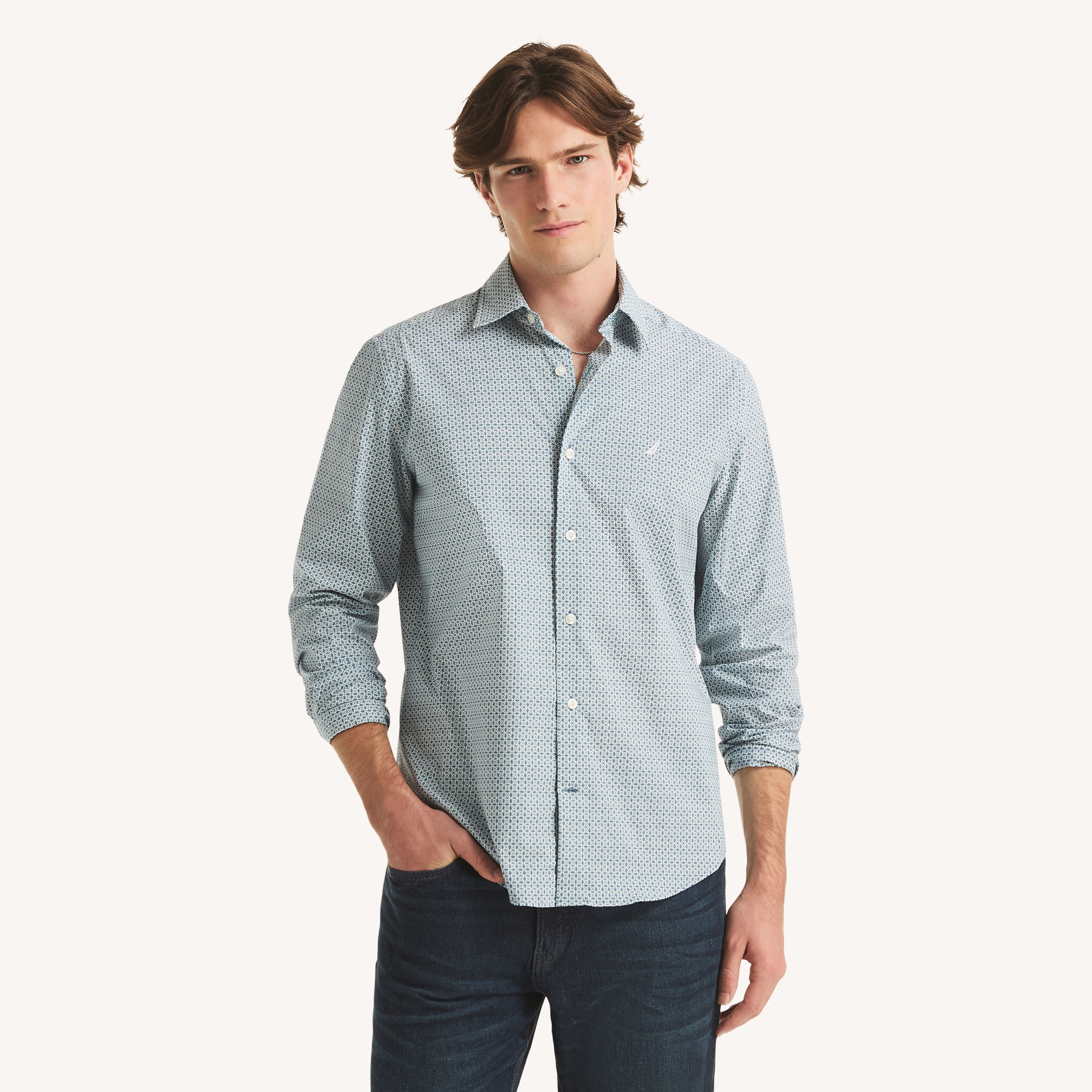 Classic Fit Wrinkle-Resistant Printed Shirt | Nautica