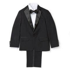 Boys' Tuxedo Jacket & Pant Set (8-16),Black,large