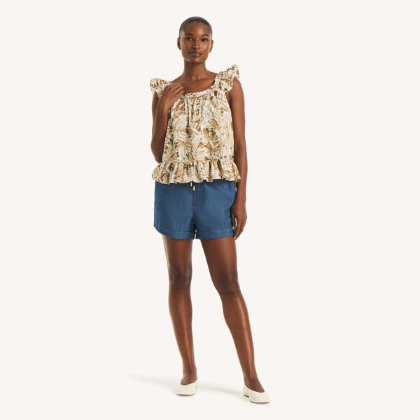 Chambray Pull-On Short