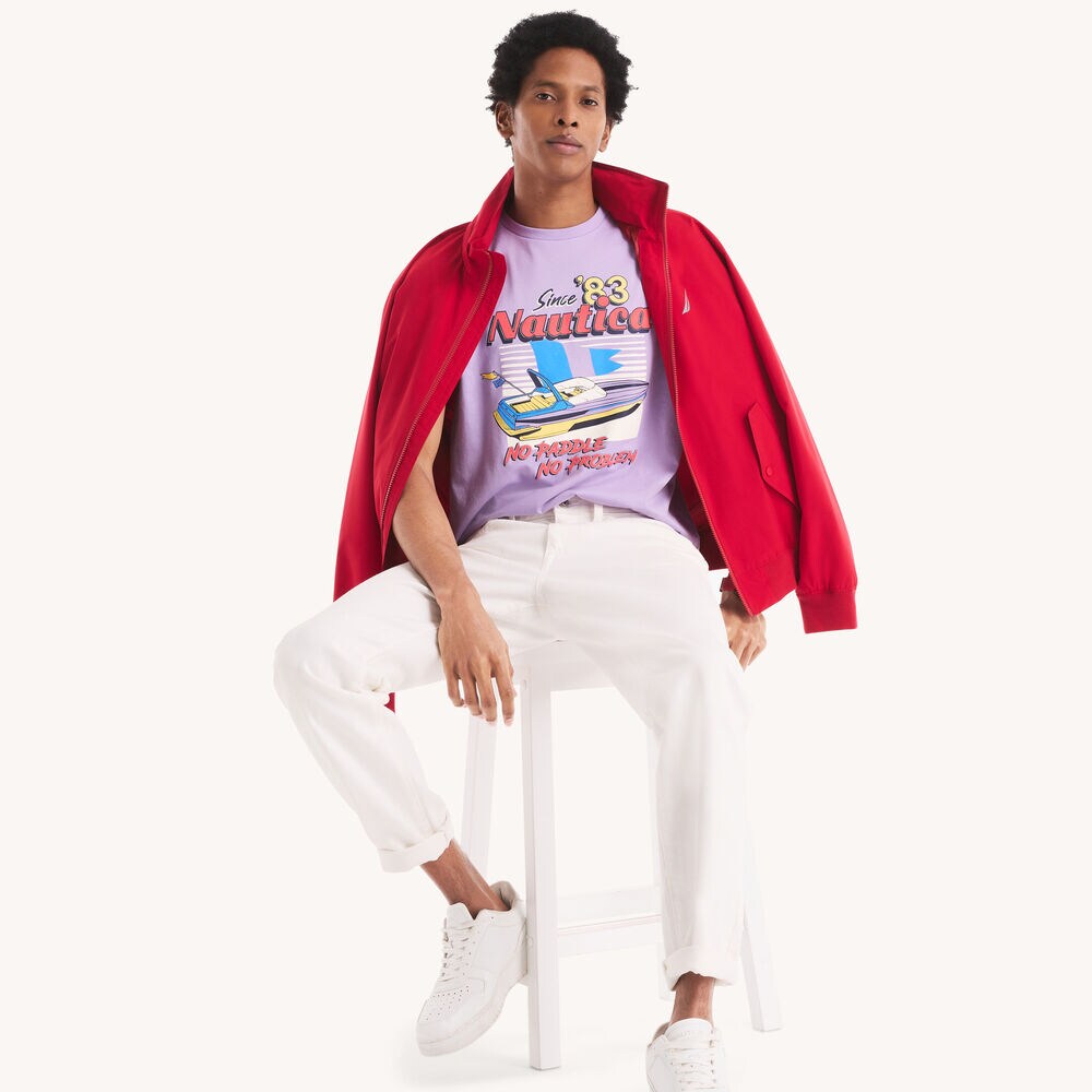 Retro Vibe Graphic T-Shirt,Amethyst,large