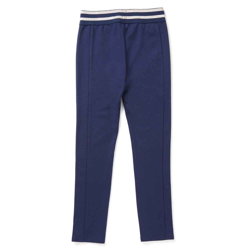 Toddler Girls' Ponte Knit Sailor Pants,Navy,large