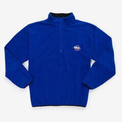 Vintage Nautica Competition Blue Quarter Zip Fleece,Reef Blue,large