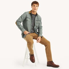 Corduroy Denim Shirt,Reef Blue,large