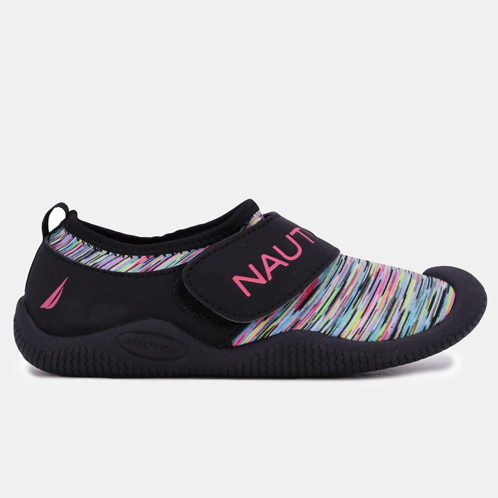 GIRLS' PRINTED LOGO WATER SHOE,Black,large