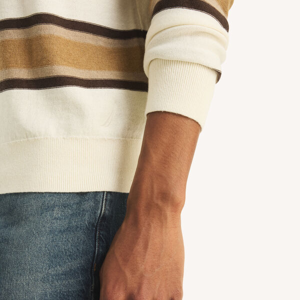 Striped Performance Crewneck Sweater