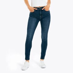 SUSTAINABLY CRAFTED TRUE FLEX FIT HIGH-RISE SKINNY DENIM,Atlantic Blue,large