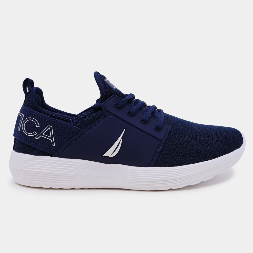 LOGO KNIT SNEAKER,Navy,large