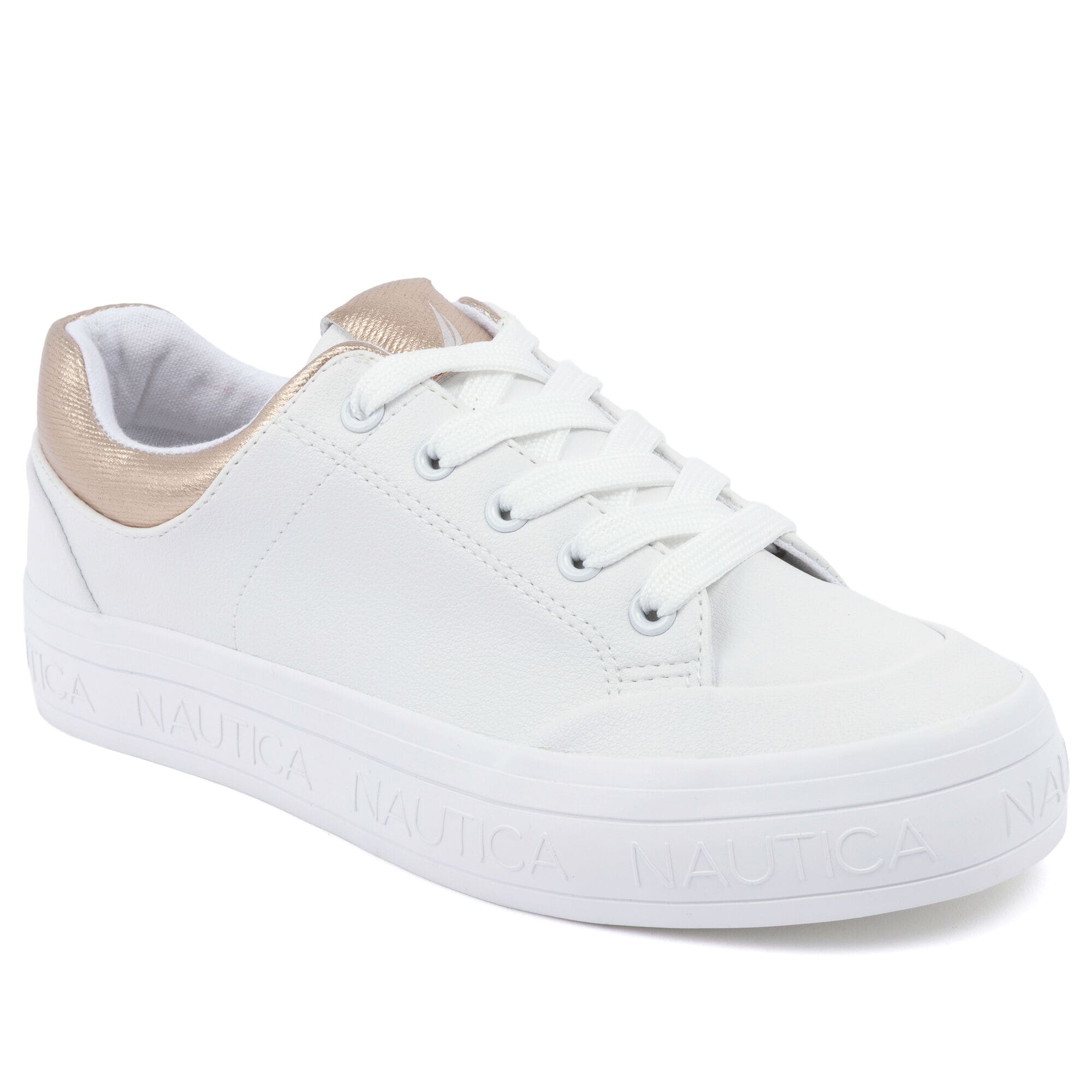 Logo Lace-Up Sneaker,Shell,large