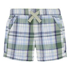 LITTLE BOYS' PLAID PULL-ON SHORT (4-7),Light Olive,large