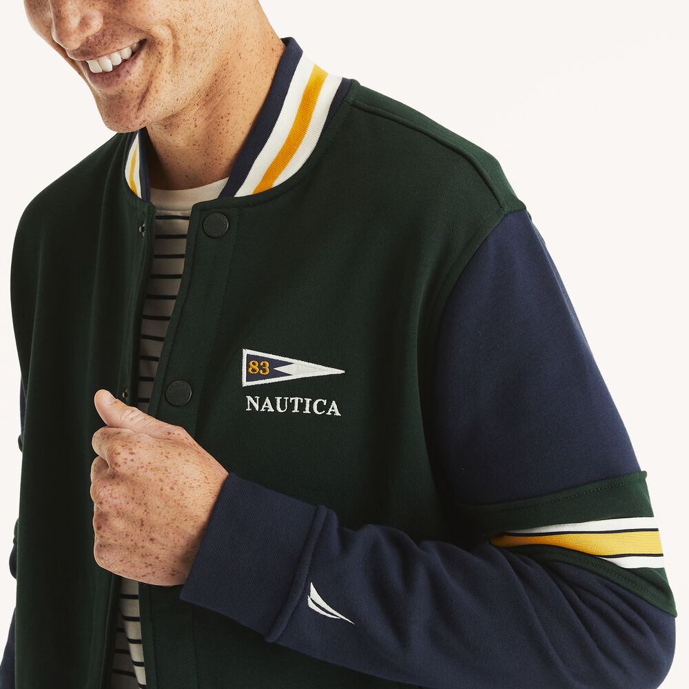 Fleece Bomber Jacket,Kelp Seas,large