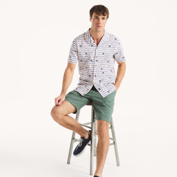 JAWS x Nautica Printed Short-Sleeve Camp Shirt