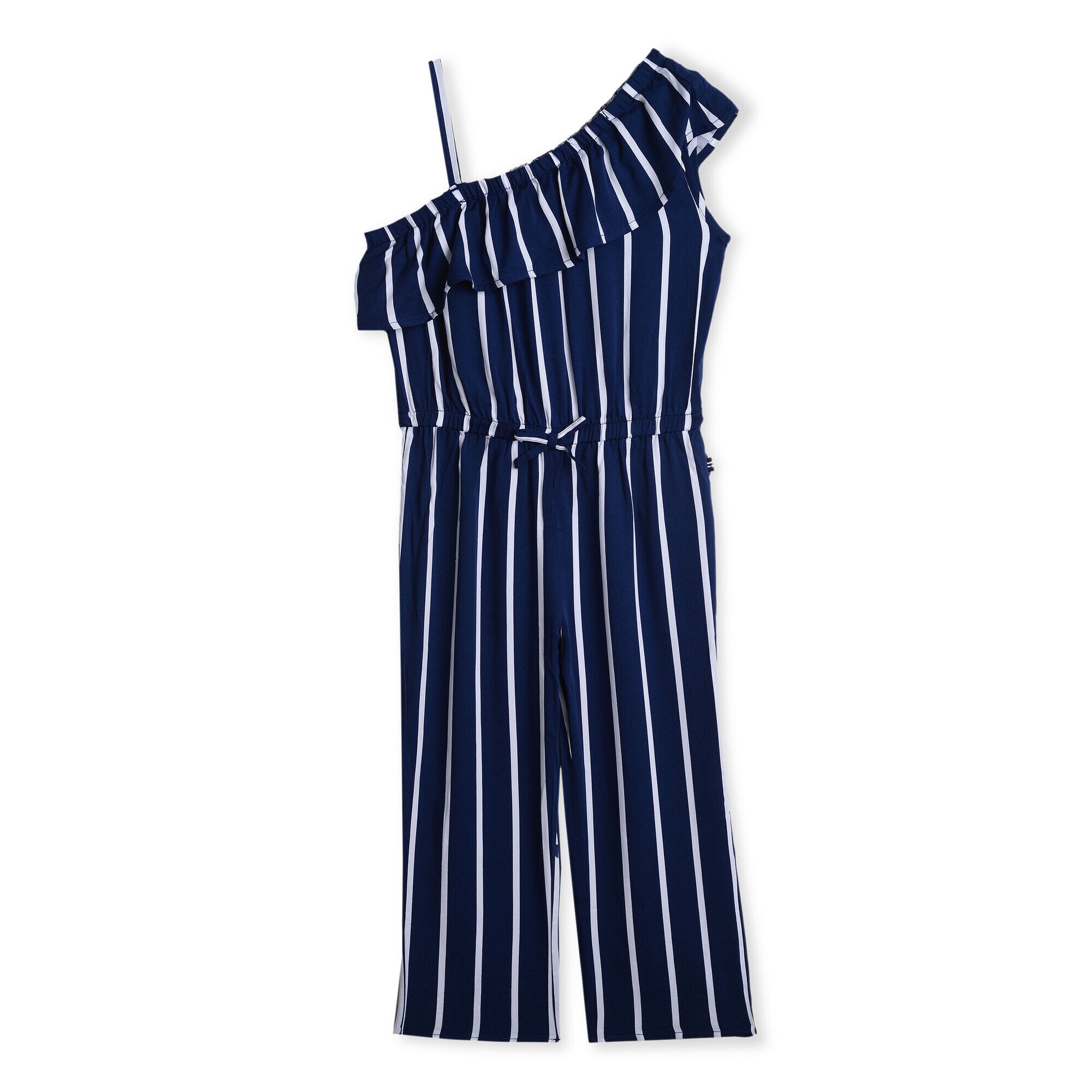 GIRLS' WOVEN JUMPSUIT IN PRINT (8-20),Aqua Isle,large