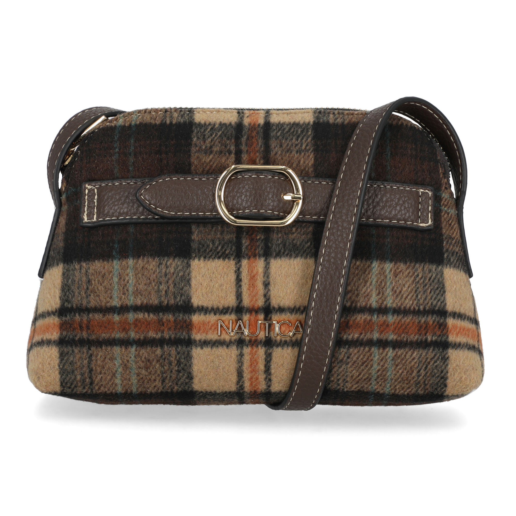 Conveyer Buckle Crossbody Bag,Chocolate,large