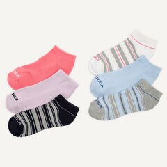 Striped Lowcut Socks, 6-pack,Multi,large