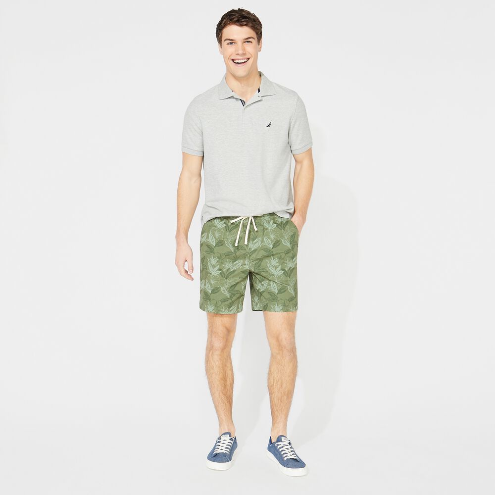 7" FLORAL PRINT BOARDWALK SHORT,Olive Vine,large