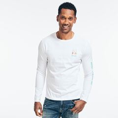SAILING DIVISION GRAPHIC LONG-SLEEVE T-SHIRT,Bright White,large