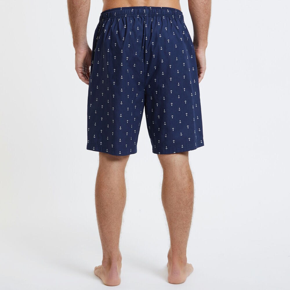 8" ANCHOR PRINT SLEEP SHORT,Peacoat,large