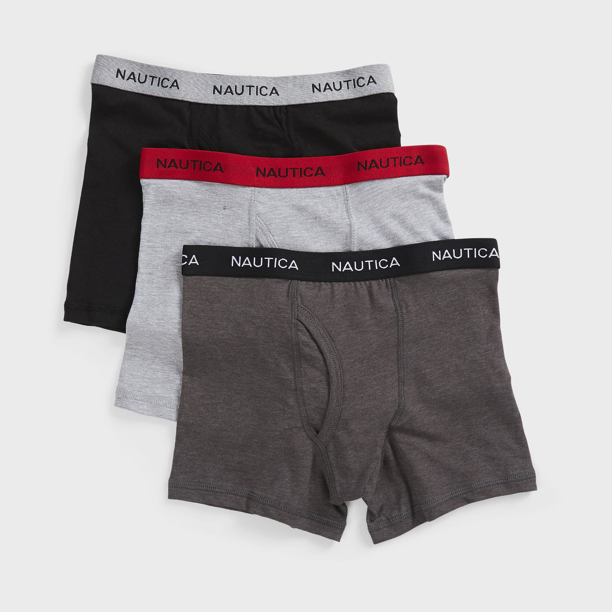 BOYS’ BOXER BRIEFS, 3-PACK,Grey Heather,large