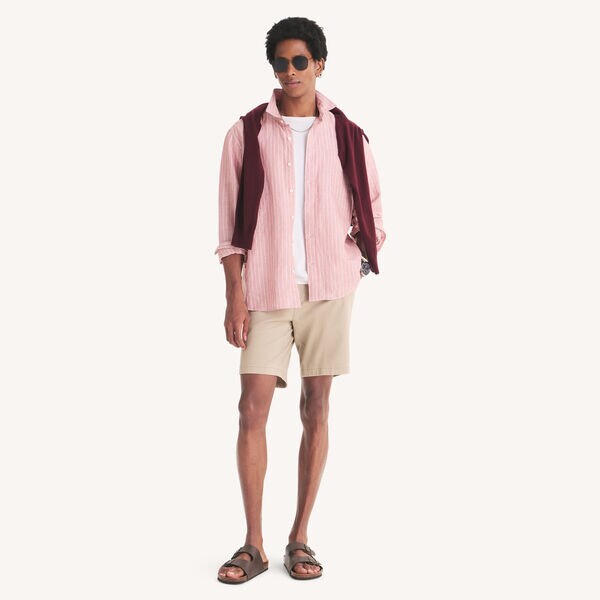 Striped Linen-Blend Shirt