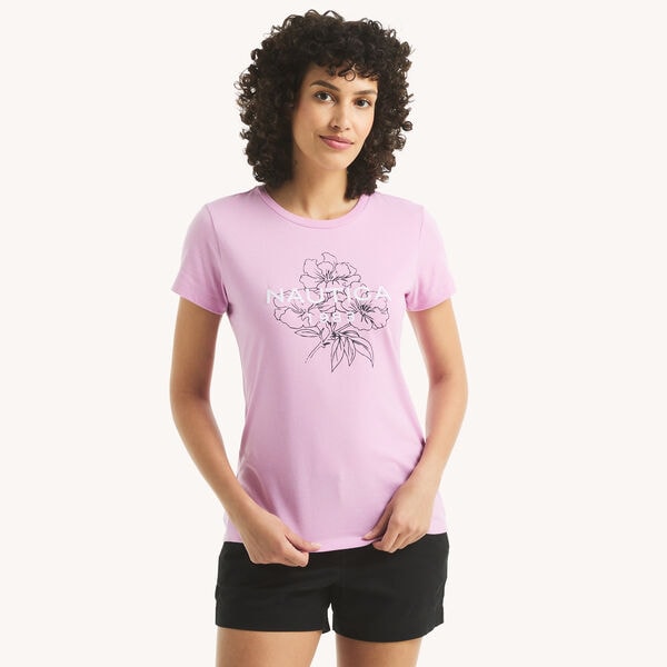 Floral Logo Graphic T-Shirt