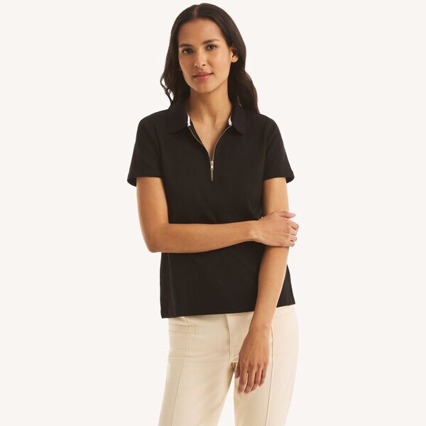 Zip-Up Polo