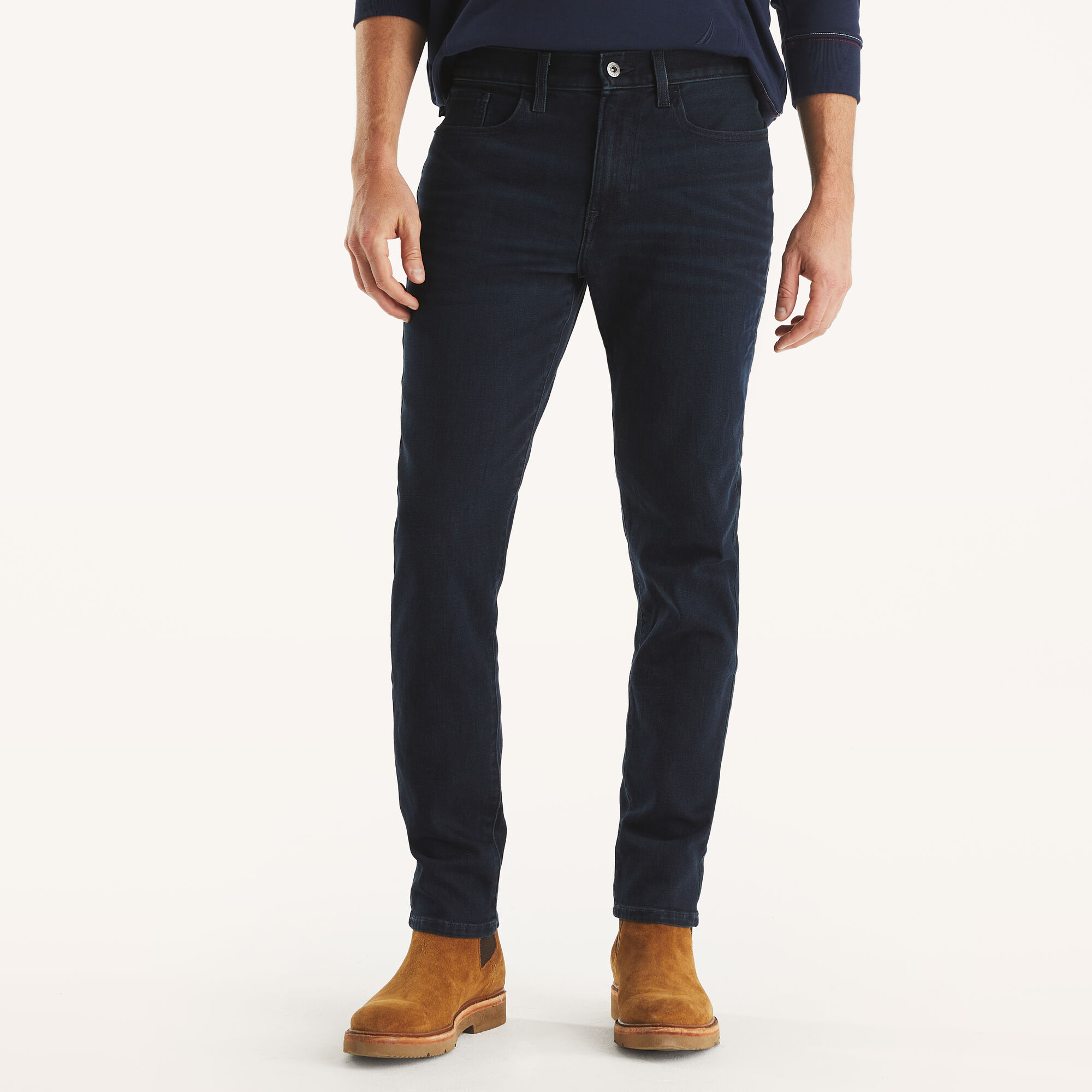 Athletic Slim Stretch Denim,New Black,large