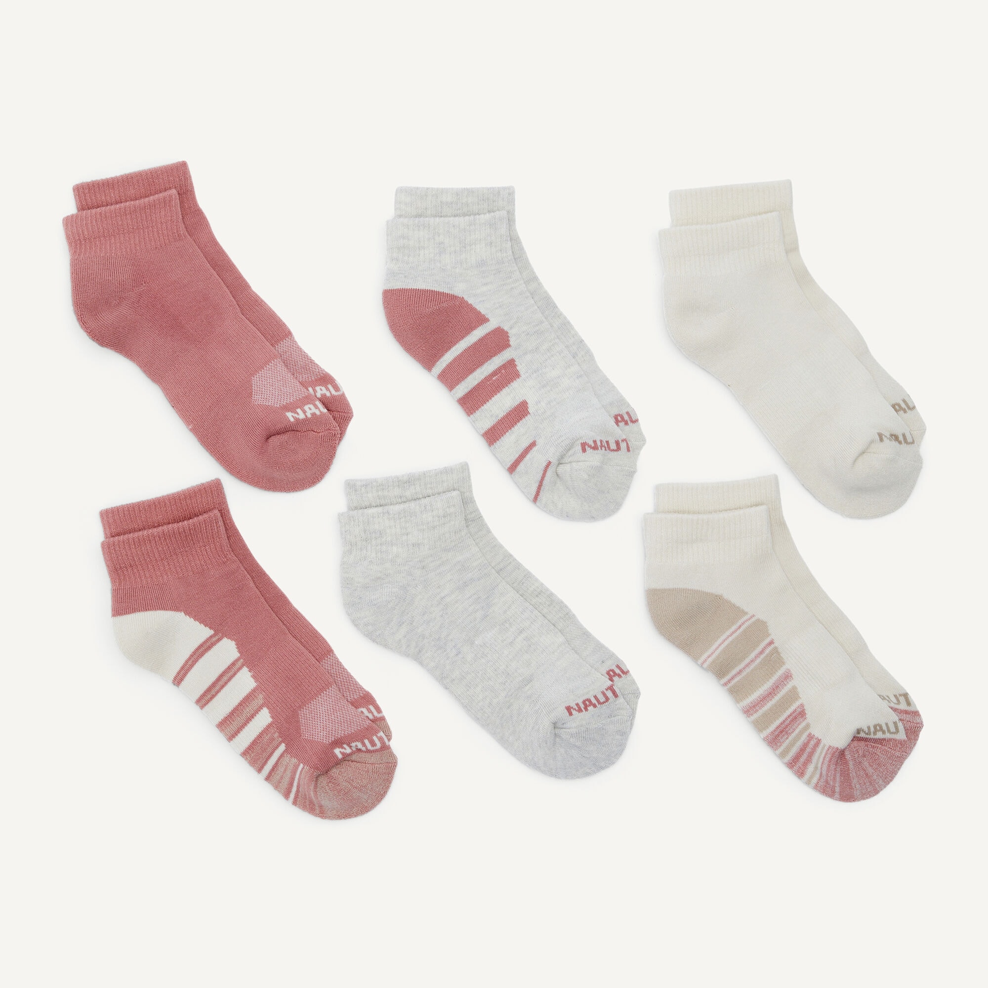 Athletic Quarter Socks, 6-Pack,True Khaki,large