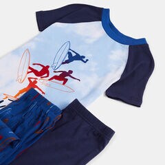 BOYS' SURFER GRAPHIC 3PC SLEEP SET (8-20),Ice Blue,large