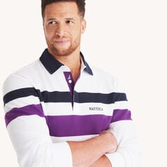 Big & Tall Slim Fit Long-Sleeve Waffle Polo,Bright White,large