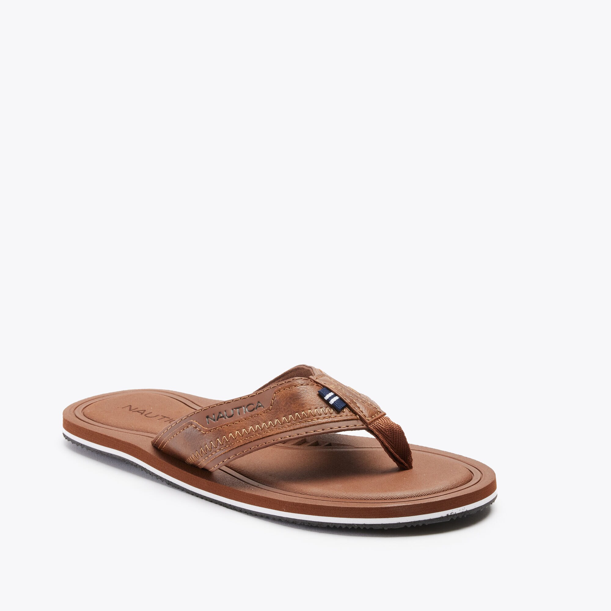 LOGO-EMBOSSED SANDAL,Military Tan,large