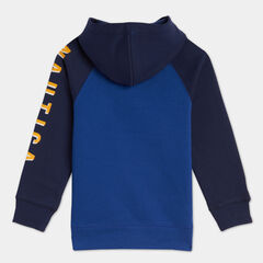 LITTLE BOYS' LOGO SLEEVE RAGLAN PULLOVER HOODIE (4-7),Navy Dusk,large