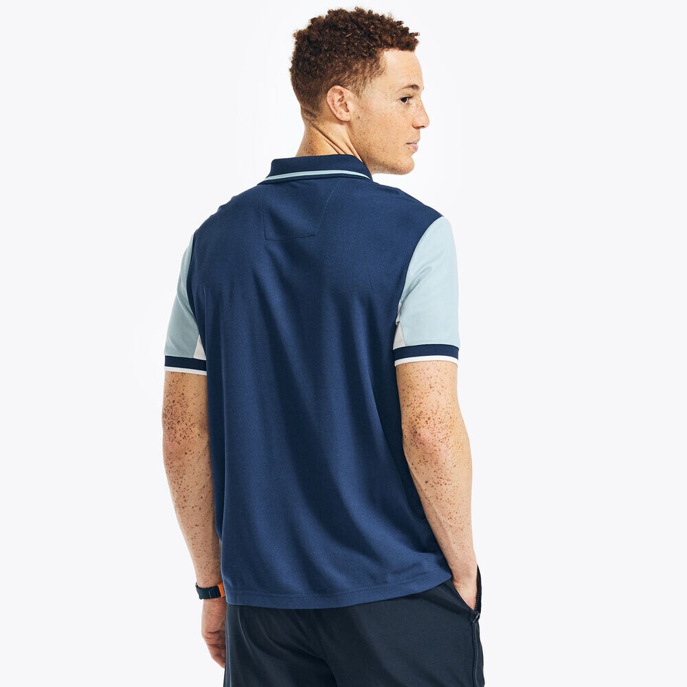 NAVTECH SUSTAINABLY CRAFTED CLASSIC FIT COLORBLOCK POLO,Blue Depths,large