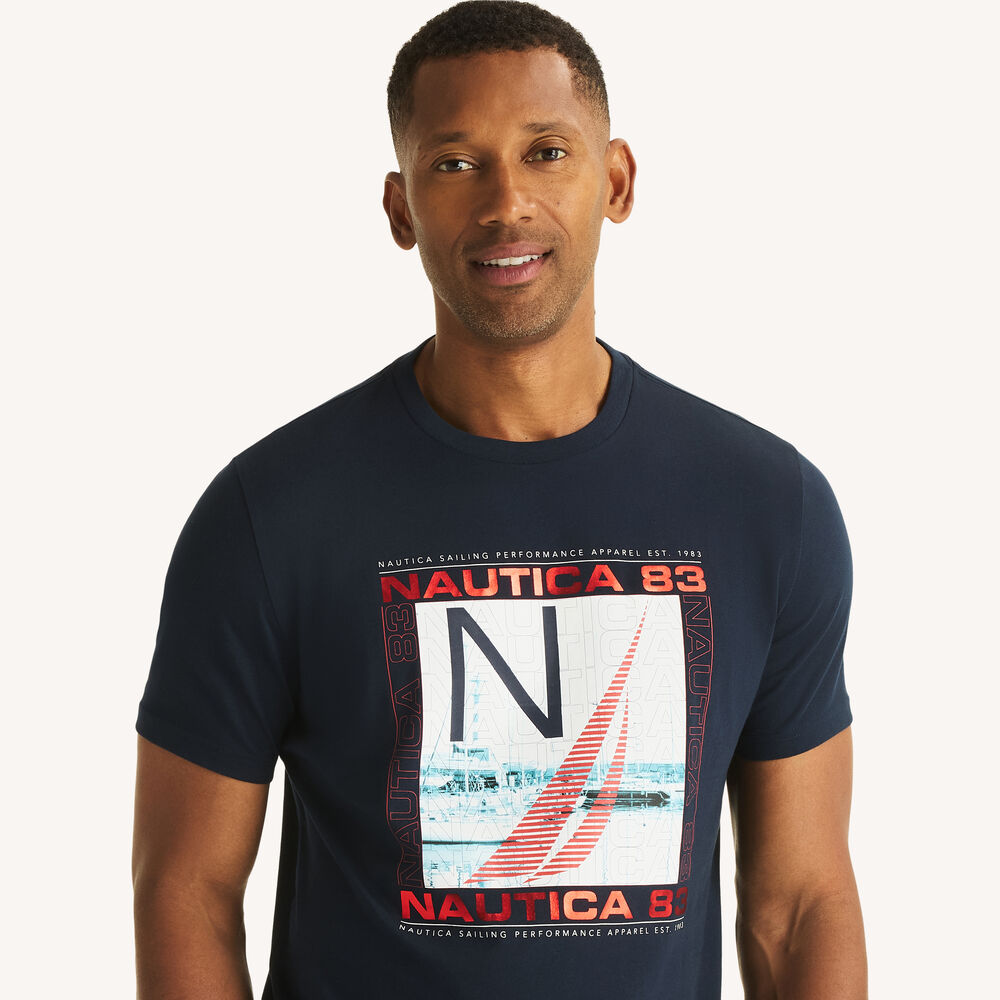 1983 Graphic T-Shirt,Navy,large