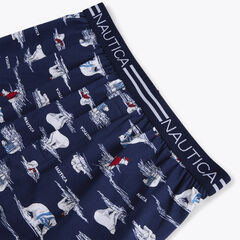 POLAR BEAR PRINT BOXER,Chrome Blue,large