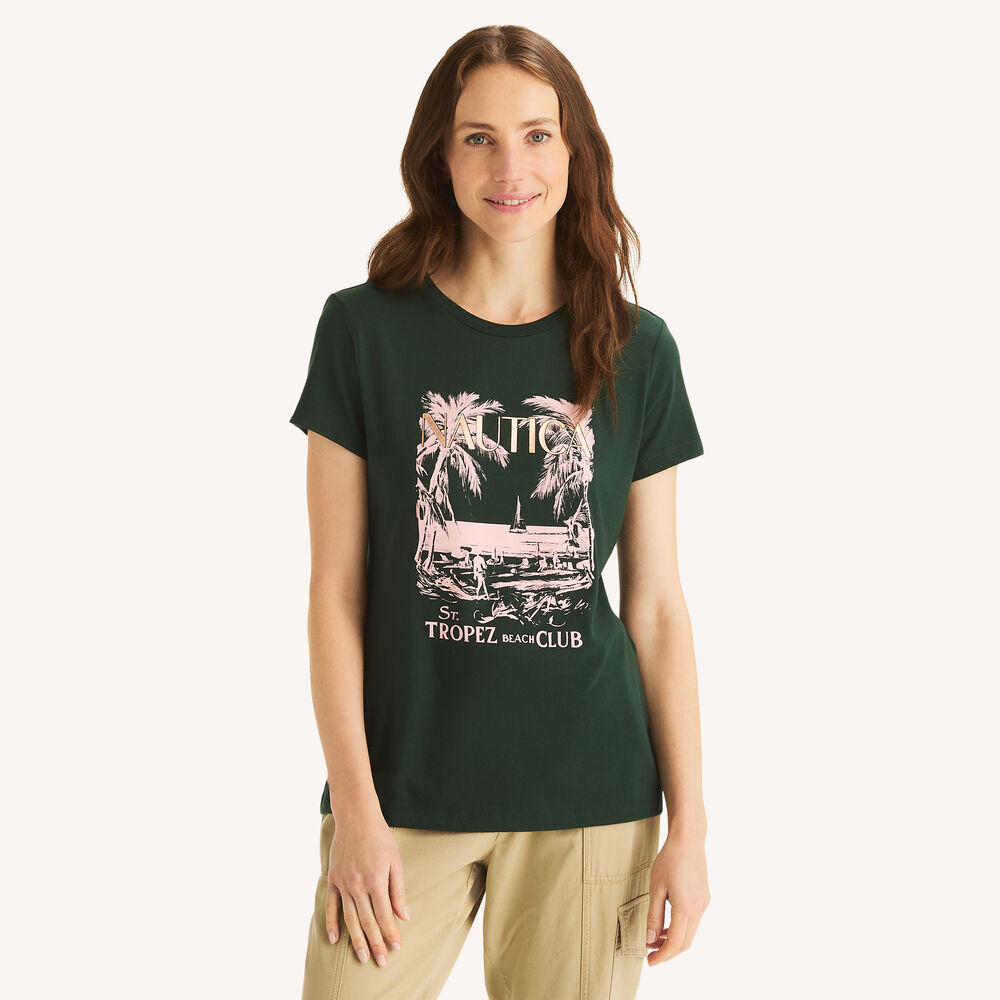 Resort Time Foil Graphic T-Shirt,Kelp Seas,large