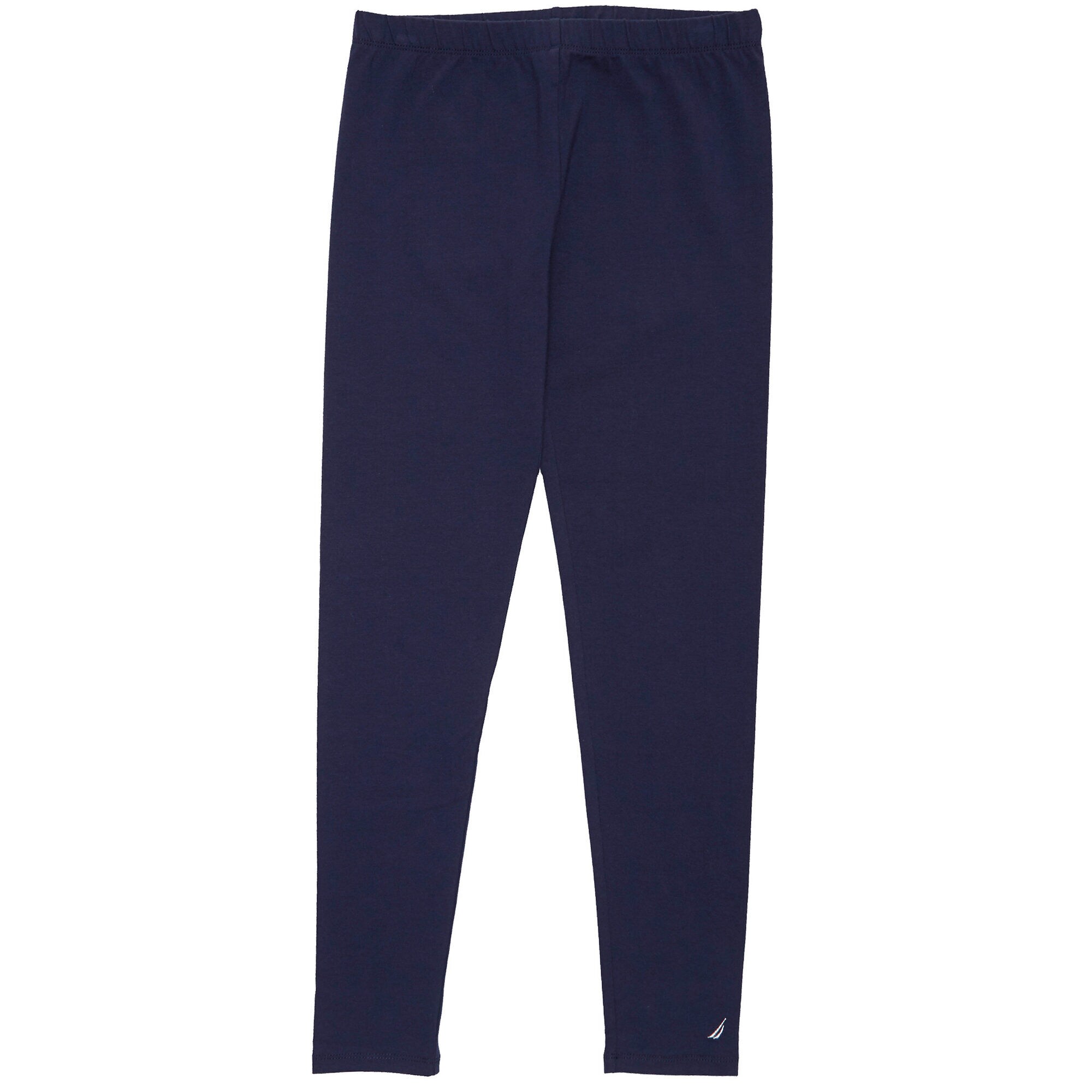 Girls' Solid Leggings (8-16),Navy,large