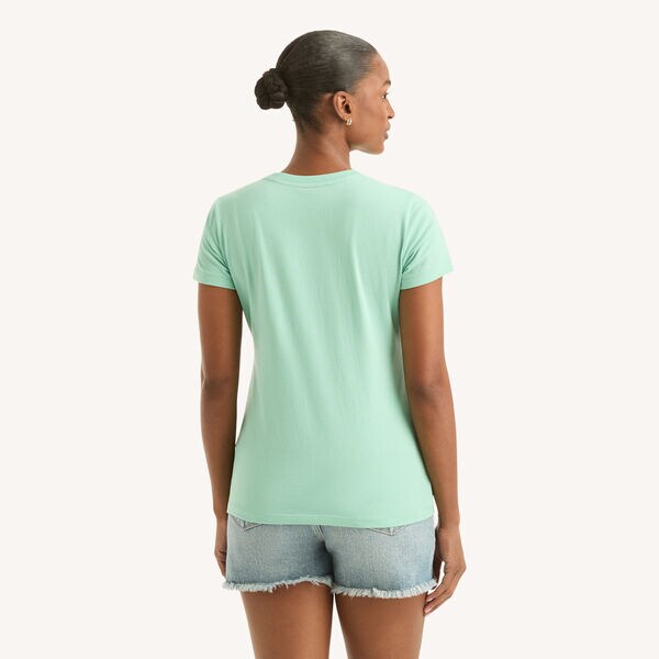 Script Logo Metallic Puff Graphic T-Shirt