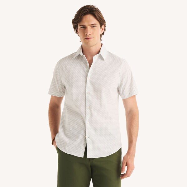 Classic Fit Wrinkle-Resistant Printed Short-Sleeve Shirt