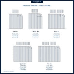 BEAUX STRIPED FULL SHEET SET,Blue Mirage,large