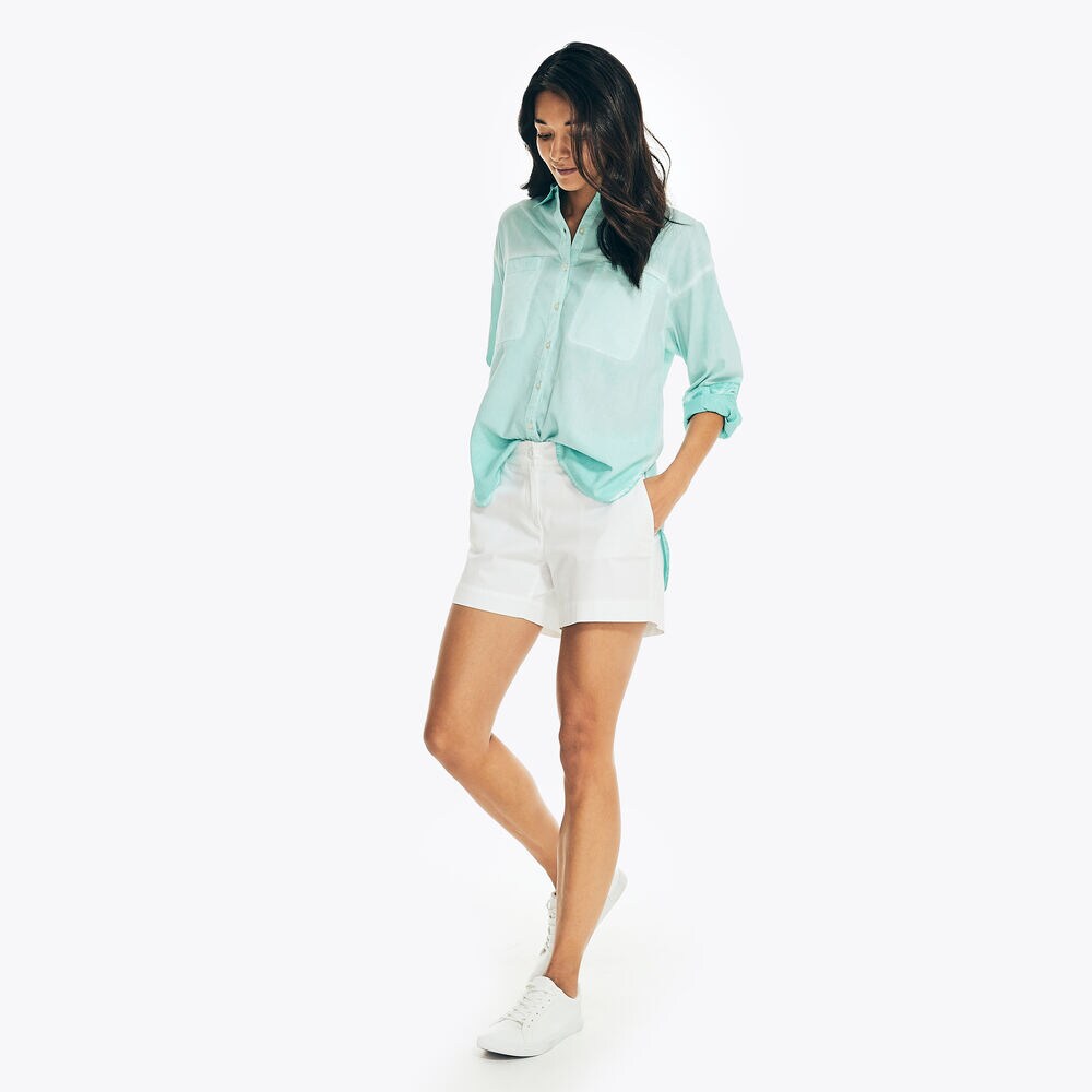 SUSTAINABLY CRAFTED BUTTON-DOWN WEEKEND SHIRT,Light Tide Water Wash,large
