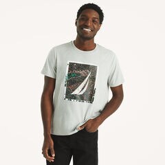 Sailboat Graphic T-Shirt,Grey Heather,large