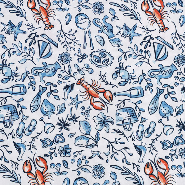 Coastal Fun Blue Twin Sheet Set