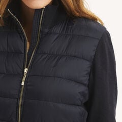Sweater Quilted Jacket,Navy,large