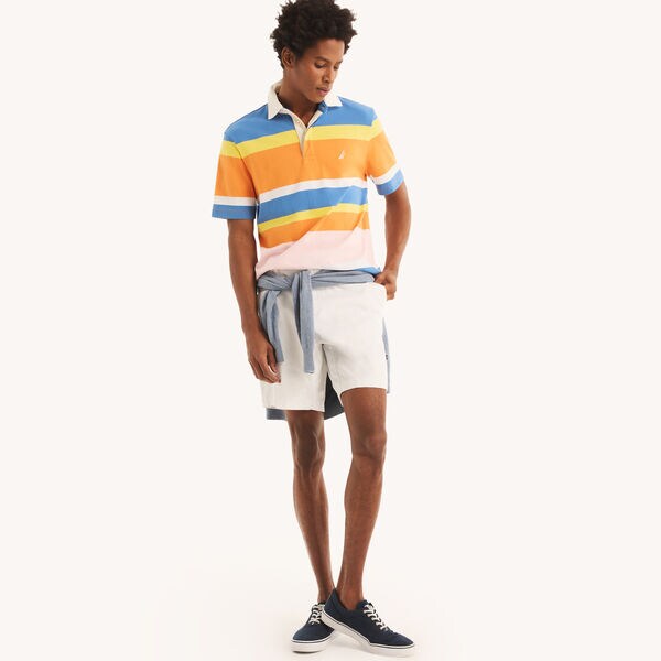Classic Fit Striped Rugby Polo