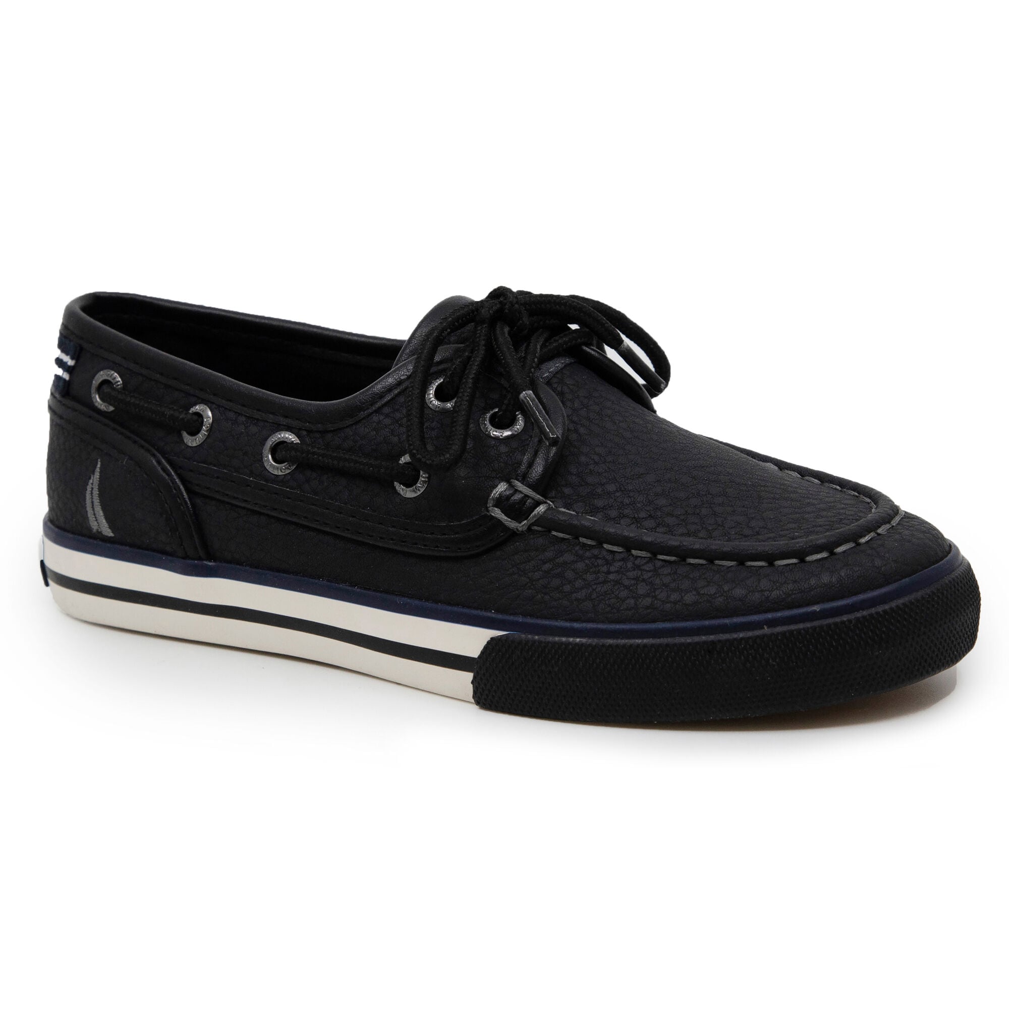 BOY'S SPINNAKER BOAT SHOE,Charcoal,large