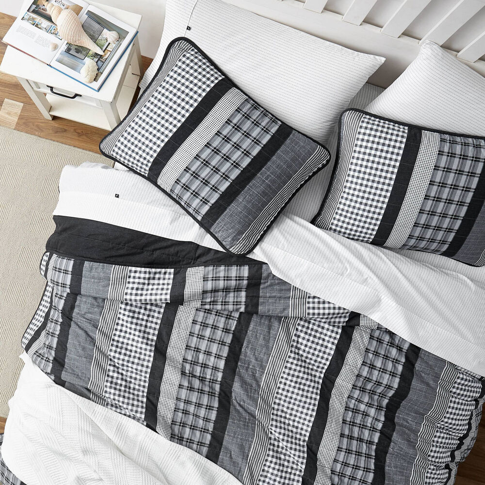 Gulf Shores King Quilt Set,Grey Heather,large